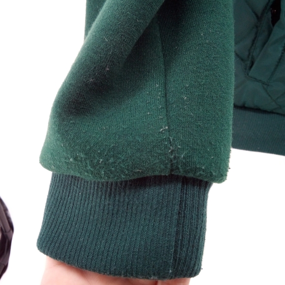 North Zone Vegan Youth Kids Green Quilted Jacket L 10/12 2019 Collection Pockets - Picture 6 of 9